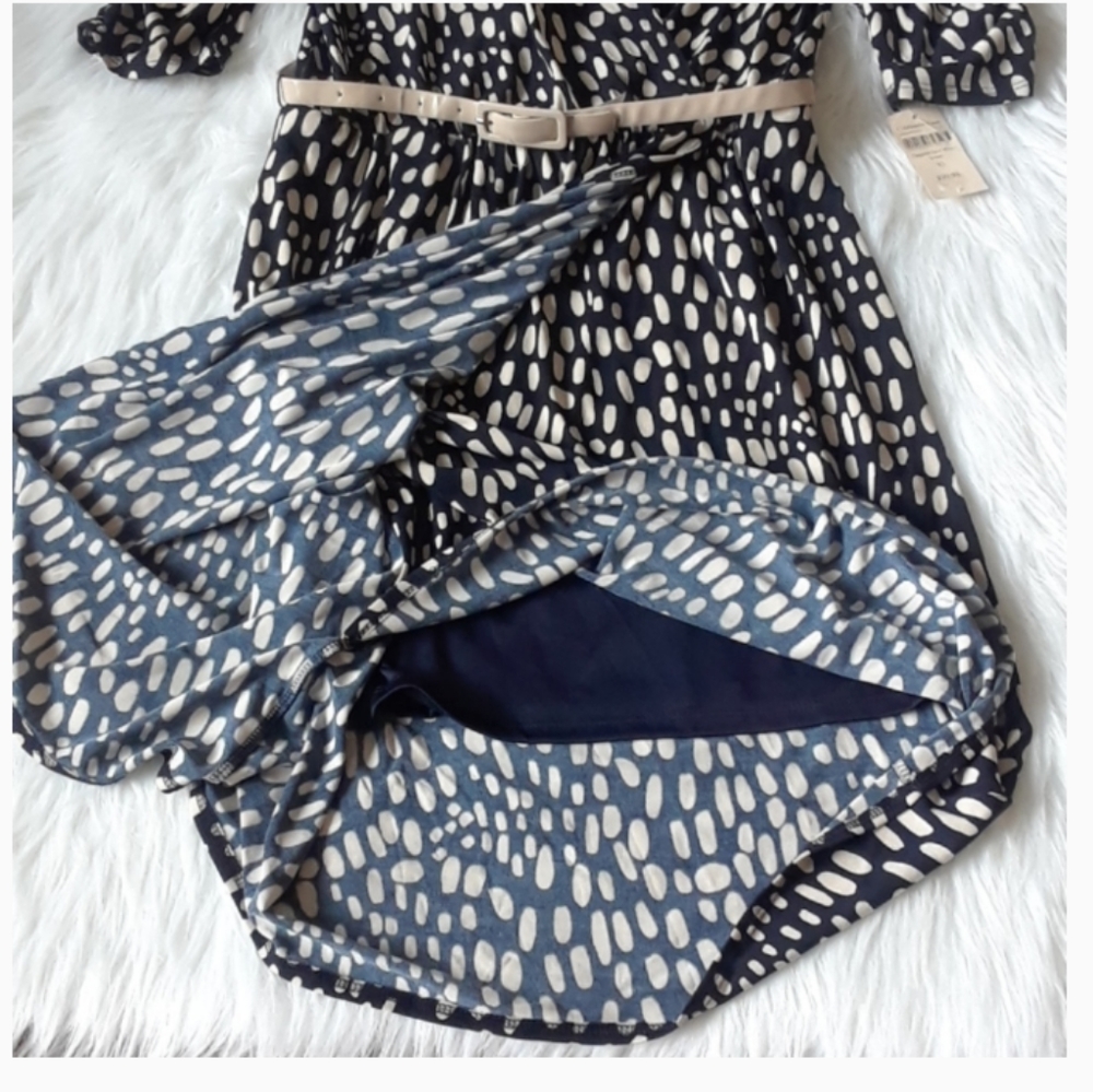 TAKE1/2 OFF ColdwaterCreek DAPPLED FAUX WRAP DRESS - Picture 5 of 8